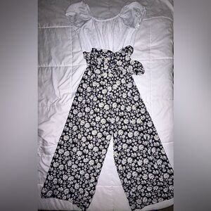 Pretty floral wide leg jumpsuit